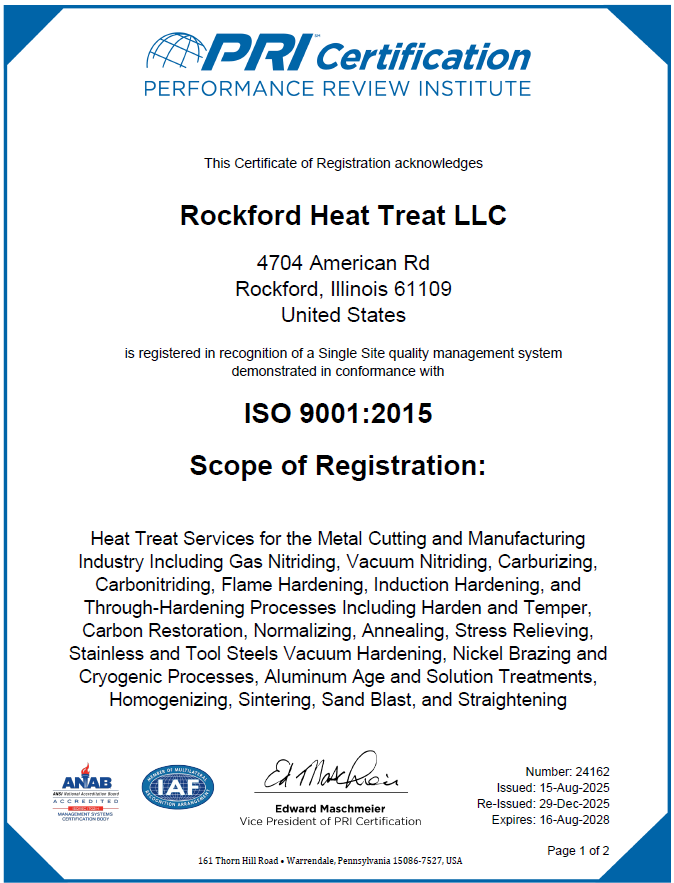 RHT Certificate